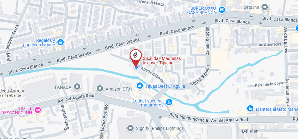 Ubicación Crisálida - Máquinas de coser en Tijuana